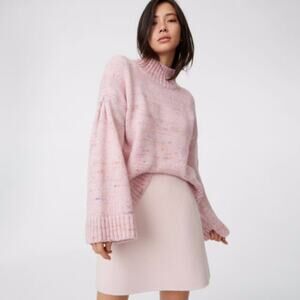 Club Monaco Ocalla Pink Knit Bell Sleeve Sweater